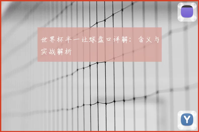 世界杯半一让球盘口详解：含义与实战解析