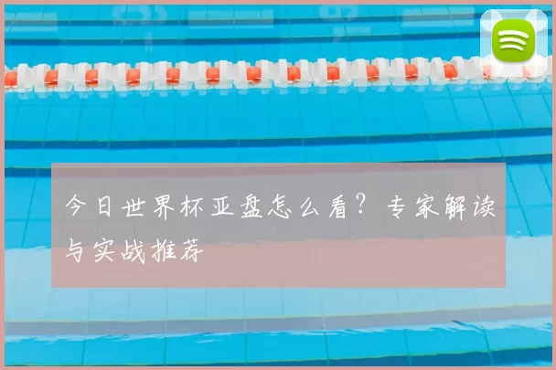 今日世界杯亚盘怎么看?专家解读与实战推荐
